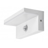 Rabalux Biele fasádne LED svietidlo s pohybovým čidlom Zaragoza 9W IP54 CCT 77116