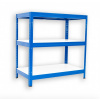Kovový regál Biedrax 60 x 90 x 120 cm, modrý - 3 police biele lamino 12mm