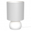 EUlight Stolná lampa Vicky, 1x biele textilné tienidlo, w
