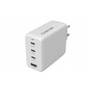 Canyon OnCharge 100ACC, vysokorýchlostná univerzálna nabíjačka do steny, 2xUSB-C 100W, 1xUSB-C 30W, 1xUSB-A 30W, biela CNS-CUW100ACC