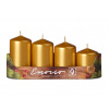 Emocio Stupne 4ks 50mm zlatá metalik, sviečky