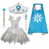Dievčenský kostým - Elsa Frozen Dress Dress, Ice Land 3-11 rokov (Dievčenský kostým - Elsa Frozen Dress Dress, Ice Land 3-11 rokov)