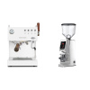 Ascaso Steel DUO PID PLUS, White&Wood + Eureka Atom W 75, chrome