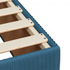 vidaXL Posteľný rám boxsping s matracom modrá 90x190 cm zamat - Modrá - 205704-139344