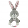 Detská plyšová hrkálka Baby Mix králik ružový