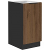 Dolná kuchynská skrinka Monza, 40 cm, orech/čierna