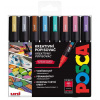 POSCA - sada popisovačov PC-5M - 1,8-2,5 mm - metalické farby (sada 8 ks)