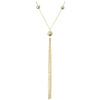 MINET Gold-plated silver necklace with chains and beads JMAS0315GN57
