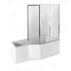 BESCO INTEGRA 150 x 75cm pravá vaňa asymetrická s 3-dielnou zástenou, akrylátová, biela lesklá, #WAI-150-PP3