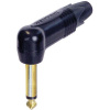 Neutrik NP2RX-B jack konektor 6.35 mm zástrčka, zahnutá Pólov: 2 čiernobiela čierna 1 ks; NP2RX-B