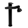 Vysoká nastaviteľná umývadlová batéria v čiernej farbe
