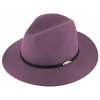 Fiebig - Headwear since 1903 Fedora plstený klobúk - staroružový s koženým pleteným pásom - Fiebig Veľkosť: 57 cm (M)