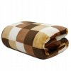Prikrývka na posteľ - Domarex Polyester 200 x 150 cm prikrývky s hnedým, viacnásobným obložením (Prikrývka mriežky 150x200cm, jesenné farby, mikroflanela)