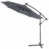 Záhradný slnečník - Záhradný dáždnik 330 bočný rozmach antracitu LED (Záhradný dáždnik 330 bočný rozmach antracitu LED)