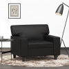vidaXL Kreslo čierne 60 cm umelá koža - Čierna - 128959-74994