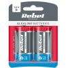 baterie d (r20) alkalická rebel alkaline power 2ks / blistr bat0064b