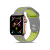 Bomba Športový silikónový remienok pre Apple Watch Veľkosť ciferníka Apple watch: 38/40/41mm, Farba remienku: Sivá - neónová SN10-38_41MM-GRAY_YELLOW