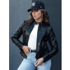 Dámska kožená bunda KLIROS čierna čierna | biela | svetlomodrá L DStreet 5904056651023