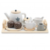 Detská drevená čajová súprava Montessori Baby Mix (Poškodený obal)