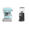 Ascaso Dream PID, Kid Blue + Eureka Atom Specialty 65, black