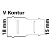 Kirchhoff měděná redukční dvojitá objímka, 2 objímky, holá, 18 mm x 15 mm