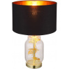 Globo Lighting Ginko stolová lampa 1x40 W čierna-priehľadná-mosadzná 24141M