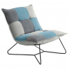 MID.YOU KRESLO, kov, textil, modrá, bahenná hnedá, tmavosivá - Kreslá - 002220035305