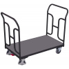Variofit Plošinový vozík s dvoma trubkovými madlami, Variofit, ložná plocha 100 x 60 cm, do 250 kg, modrá/antracit Farba: antracit RAL7016