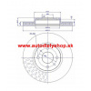 Alfa 145, 146 6/94-00 predné brzdové kotúče 257mm /SRL/