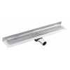 Gelco Manus - Sprchový odtokový žľab 85 cm, s roštom Onda, k stene, nerezová GMO24