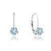 MINET JMAD0037AE00 - MINET Stříbrné náušnice KYTIČKY se světle modrými zirkony