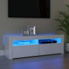 zahrada-XL TV skrinka s LED svetlami lesklá biela 120x35x40 cm 804316