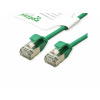 U/FTP Patchkábel LSOH TPE 1m cat.6a, zelený, slim, Cu, Flex Cable, Roline Green, Eco obal