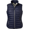 James & Nicholson | JN 1137, Dámska páperová vesta, modrá navy - sivá silver, L