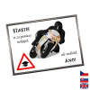 Rámček na darovanie peňazí - Autoškola - motorka, Nápis slovensky, Rámik 914 - antracitová