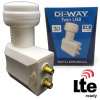 DI-WAY White Leopard Line, twin LNB 0,1dB