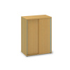 Interiér Říčany Stredná skriňa ProOffice, posuvné dvere 80 x 45 x 106,3 cm, buk