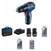 Bosch GSB 12V-30 (2 x 2.0 Ah + Nabíječka & taška s příslušenstvím) 06019G9101