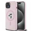 Karl Lagerfeld Liquid Silicone Karl and Choupette Magsafe iPhone 15 Pink KLHMP15SSCMKCRHP