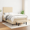 zahrada-XL Boxspring posteľ s matracom krémový 120x200 cm látka 3136826