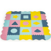 ECOTOYS Penové puzzle Tvary pastelové SX s okrajmi (ECOEVA008)