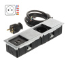 Asa Elektrická zásuvka VersaHit Mono Combi FRENCH 1 x 230V + USB A / Nerez