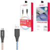 Osvetlený Light Flowing kábel USB na Type C 2A Rýchlonabíjací kábel 1m KP34006