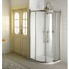 Gelco ANTIQUE štvrťkruhový sprchový kút 100x100x190 cm Číre/Bronz R550 2x Posuvné dv. SPH GQ5210C