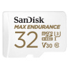 SanDisk MicroSDHC Max Endurance 32GB (V30/U3/Cl.10/R100/W40) + SD adapter - 00186472