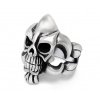 MSPERK Biker špicatá lebka masívny prsteň z chirurgickej ocele Veľkosť prsteňa: 65