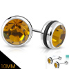 CITY STORM Napichovacie náušnice z chirurgickej ocele v l3.5žku oranžové 10 mm