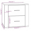 vidaXL Nočný stolík čierny 50x39x47 cm - Čierna - 103590-203697