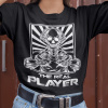 Tričko s potlačou The real player Pánsky Čierna XL