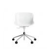 Normann Copenhagen Otočná stolička Hyg Chair Swivel 5W Gas Lift – biela/hliník